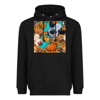 Black autumn cows seamless pattern Heavyweight Hoodie - BundleAndBundleShop