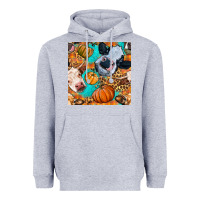 Heather Grey autumn cows seamless pattern Heavyweight Hoodie - BundleAndBundleShop