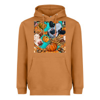 Autumn Cows Seamless Pattern Heavyweight Hoodie | Teevron