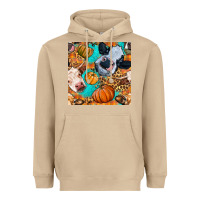 Mushroom autumn cows seamless pattern Heavyweight Hoodie - BundleAndBundleShop