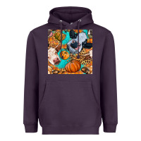 Plum autumn cows seamless pattern Heavyweight Hoodie - BundleAndBundleShop
