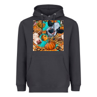 Smoke autumn cows seamless pattern Heavyweight Hoodie - BundleAndBundleShop