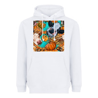White autumn cows seamless pattern Heavyweight Hoodie - BundleAndBundleShop