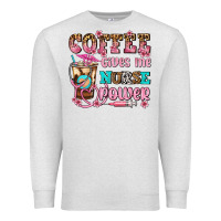 Oatmeal Heather coffee gives me nurse power Premium Sweatshirt - AdoDesignShop