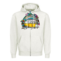 Oatmeal Heather camp more worry less Zipper Hoodie - SublimationCraftShop
