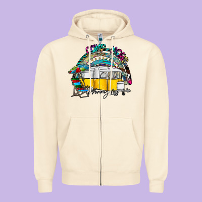 Camp More Worry Less Zipper Hoodie Designed By Sublimationcraftshop
