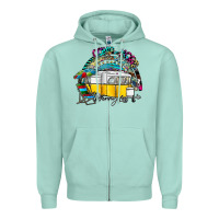 Seafoam camp more worry less Zipper Hoodie - SublimationCraftShop