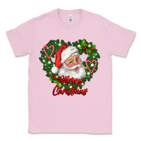 Bubblegum Pink merry christmas santa Classic Tee - RanaPortraitStore