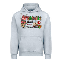 Heather Grey teachers always make the nice list Urban Hoodie - MaliasSmallBusiness
