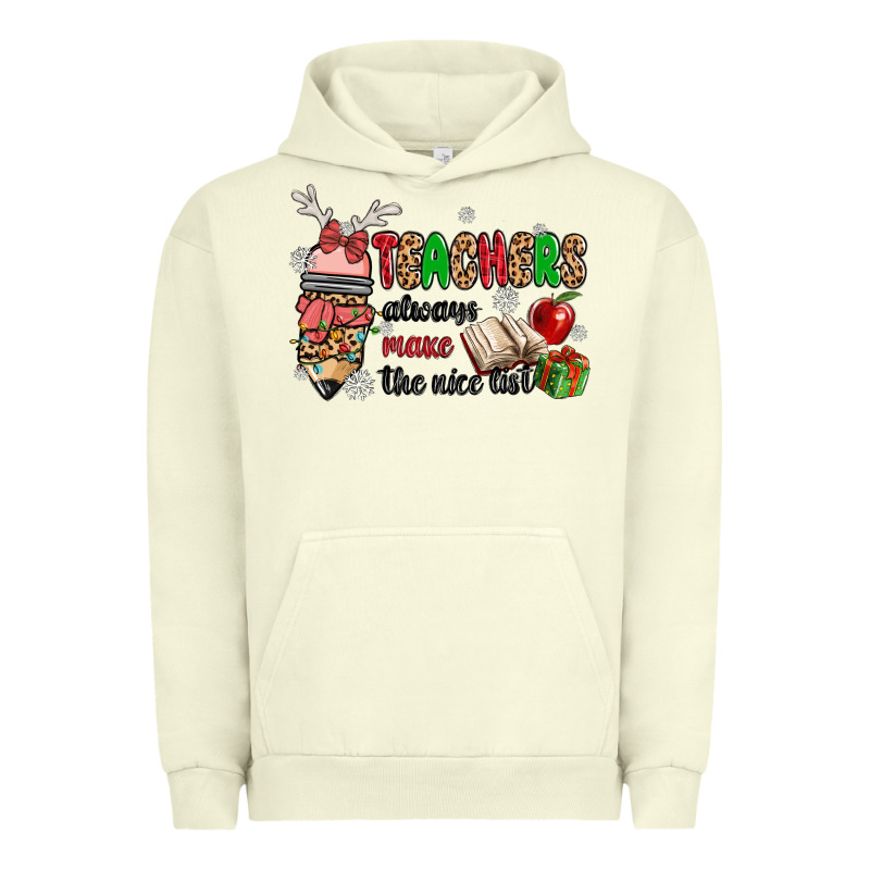 Teachers Always Make The Nice List Urban Hoodie by MaliasSmallBusiness | Teevron