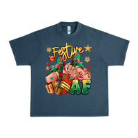 Midnight Navy festive af christmas caucasian girl sneakers Urban Heavy Tee - RanaPortraitStore