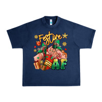 Navy festive af christmas caucasian girl sneakers Urban Heavy Tee - RanaPortraitStore