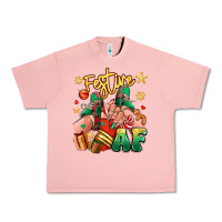 Salmon festive af christmas caucasian girl sneakers Urban Heavy Tee - RanaPortraitStore