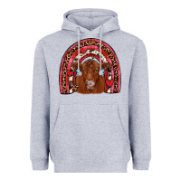 Heather Grey valentines red angus rainbow Heavyweight Hoodie - JahusDesignShop