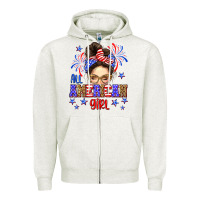 Oatmeal Heather All American girl Zipper Hoodie - Neo Western