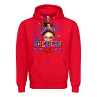 Red All American girl Zipper Hoodie - Neo Western