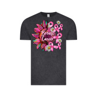 Vintage Black breast cancer sunflower Vintage Tee - BarkalooDesign