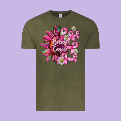 Breast Cancer Sunflower Vintage Tee Designed By Barkaloodesign