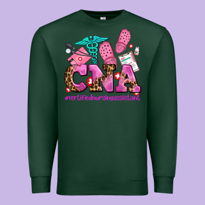 Cna Certified Nursing Assistant Premium Sweatshirt Designed By Adodesignshop
