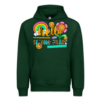 Forest Green hello second grade Urban Hoodie - NancyCooperArtShop