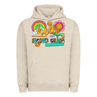 Pigment French Oak hello second grade Urban Hoodie - NancyCooperArtShop
