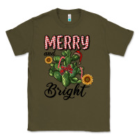 Army Green merry and bright with cactus Classic Tee - RanaPortraitStore