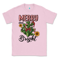 Bubblegum Pink merry and bright with cactus Classic Tee - RanaPortraitStore