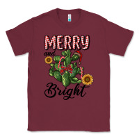 Burgundy merry and bright with cactus Classic Tee - RanaPortraitStore