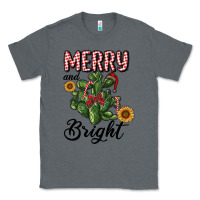 Charcoal Heather merry and bright with cactus Classic Tee - RanaPortraitStore