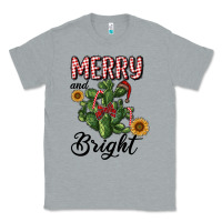 Heather Grey merry and bright with cactus Classic Tee - RanaPortraitStore
