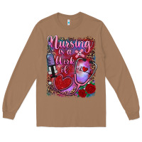 Toasted Coconut nursing is a work of heart Long Sleeve Tee - RanaPortraitStore