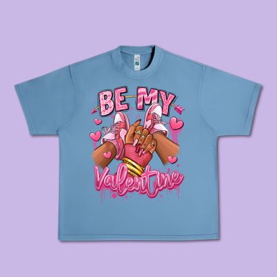 Be My Valentine Afro Girl Sneakers Urban Heavy Tee Designed By Ranaportraitstore