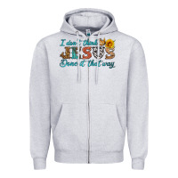 Heather Grey i don't think jesus done it that way Zipper Hoodie - HRA Design Shop