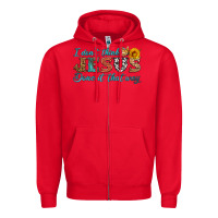 Red i don't think jesus done it that way Zipper Hoodie - HRA Design Shop
