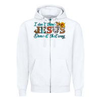 White i don't think jesus done it that way Zipper Hoodie - HRA Design Shop