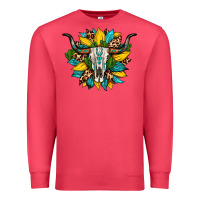 Cardinal bull skull gemstone cactus leopard sunflower Premium Sweatshirt - Artiststas