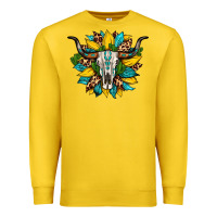 Lemon bull skull gemstone cactus leopard sunflower Premium Sweatshirt - Artiststas