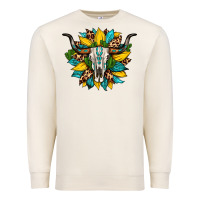 Sandshell bull skull gemstone cactus leopard sunflower Premium Sweatshirt - Artiststas