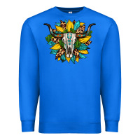 True Royal bull skull gemstone cactus leopard sunflower Premium Sweatshirt - Artiststas