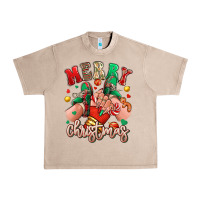 French Oak Merry Christmas Caucasian girl sneakers Urban Heavy Tee - RanaPortraitStore