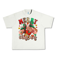 Pistachio Merry Christmas Caucasian girl sneakers Urban Heavy Tee - RanaPortraitStore