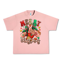 Salmon Merry Christmas Caucasian girl sneakers Urban Heavy Tee - RanaPortraitStore