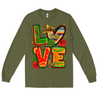 Army Green love mexico Long Sleeve Tee - Zillion Design Studio