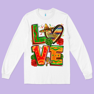 Love Mexico Long Sleeve Tee Designed By Zillion Design Studio