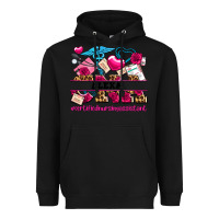 Black costom name valentines day cna certified nursing Heavyweight Hoodie - AdoDesignShop