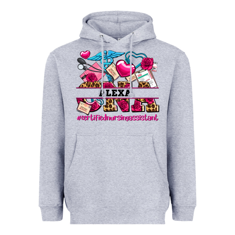 Costom Name Valentines Day Cna Certified Nursing Heavyweight Hoodie by AdoDesignShop | Teevron