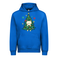 Cobalt christmas tree cat Urban Hoodie - MaliasSmallBusiness