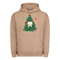 Pigment Burro christmas tree cat Urban Hoodie - MaliasSmallBusiness