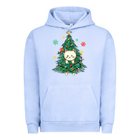 Pigment Grape Ice christmas tree cat Urban Hoodie - MaliasSmallBusiness