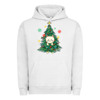 Pigment Lunar Rock christmas tree cat Urban Hoodie - MaliasSmallBusiness